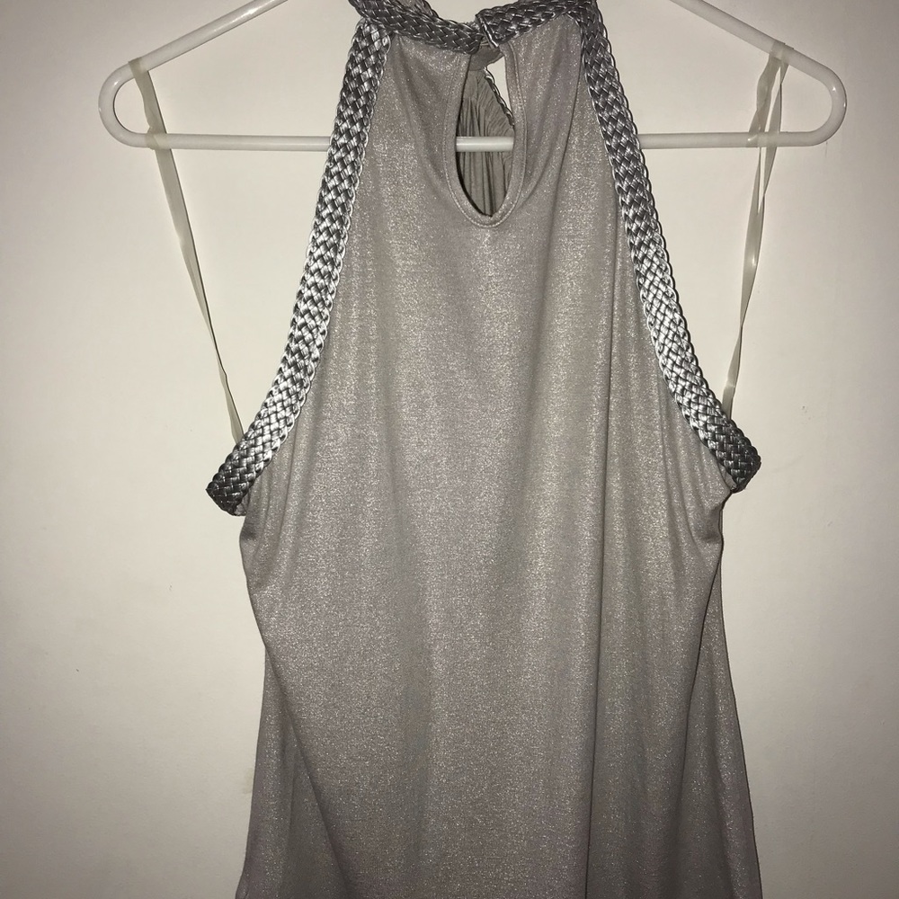 gray braided halter